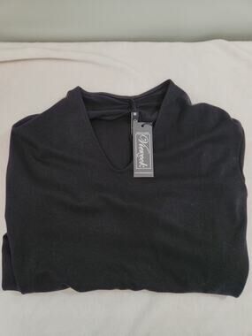 Viereck NWT Little Black Dress Pompay Womens Medium Long Sleeve $178 MRSP VNeck